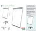 AKYAZI 0068 BEYAZ Özel Mobil Teleskopik Ayaklı Emaye Flipchart Yazı Tahtası 70x100