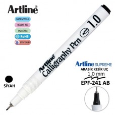 Artline EPF-241AB Siyah Supreme Calligraphy Kalemi Arabik Kesik Uç ~1.0