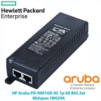 HPE Aruba PD-9001GR-AC Gigabit Ethernet 55V 30W 802.3at Indoor PoE Midspan İnjector (JW629A)