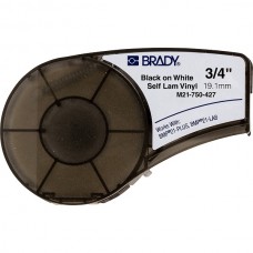 BRADY M21-750-427 Laminasyonlu, Kabloya sarılan, Beyaz 4,20mtx19,05mm Siyah Baskı