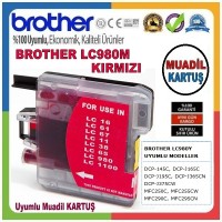 Brother LC980M Kırmızı MUADİL Mürekkepli Kartuş MFC-250C/255CW/290C/295CN, DCP-145C/165C/195C/375CW/365CN