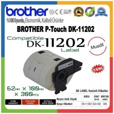 BROTHER DK-11202 P-Touch DK Serisi MUADİL Gönderi Etiketi (62mmx100mm) (300 Adet/Rulo)