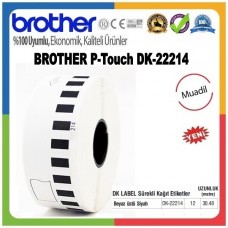 Brother P-Touch DK-22214 MUADİL DK Sürekli Kağıt Etiket 12MM x 30.48M