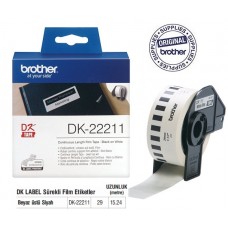 Brother P-Touch DK-22211 DK Sürekli Film Etiket 29MM x 15.24M