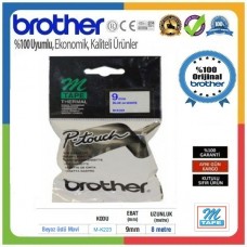 Brother P-Touch M-K223 M-TAPE 9 MM Beyaz Üzerine Mavi Termal Etiket