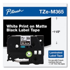 Brother P-Touch TZE-M365 Orijinal TZE-TAPE 36 MM Mat Siyah üzerine Beyaz Laminasyonlu Etiket