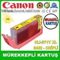Canon CLI-571Y XL Sarı Yüksek Kapasiteli MUADİL Mürekkep Kartuş Canon CLI-571Y XL Sarı Yüksek Kapasiteli MUADİL Mürekkep Kartuş