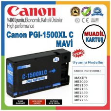 Canon PGI-1500XL C Mavi MUADİL Mürekkep Kartuş (12.0 ml.) / MAXIFY MB2050, MB2150, MB2155, MB2350, MB2750, MB2755 