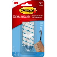 Command™ 17093 Şeffaf Askı, Şeffaf Büyük Boy Cırt Bant ile