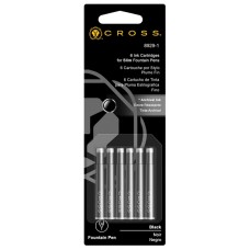 Cross Spire 8929-1 Siyah İnce Dolma Kalem Kartuşu 6'Lı Blister