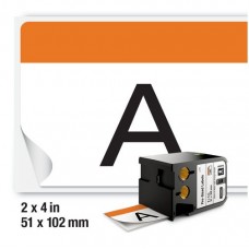 DYMO 1868713 XTL Önceden boyutlu Güvenlik Etiketi Turunçlu Başlıklı 52x102mm Beyaz/Siyah 75 Adet