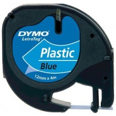 DYMO S0721650 LetraTag Plastik Şerit (12 mm X 4 mt) , Mavi (59426)
