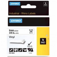 DYMO 18443 RhinoPRO Renkli Vinil Şerit 9mmx5,5m Beyaz/Siyah DYMO 18443 RhinoPRO Renkli Vinil Şerit 9mmx5,5m Beyaz/Siyah