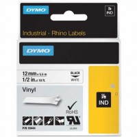 DYMO 18444 RhinoPRO Renkli Vinil Şerit 12mmx5,5m Beyaz/Siyah DYMO 18444 RhinoPRO Renkli Vinil Şerit 12mmx5,5m Beyaz/Siyah