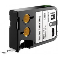 DYMO 1868806 XTL Esnek Naylon Kablo Etiketi 12mmx5,5m Beyaz/Siyah