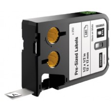 DYMO 1868665 XTL Önceden boyutlu Sabit Polyester Etiket 12x12mm Beyaz/Siyah 250 Adet