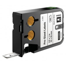 DYMO 1868666 XTL Önceden boyutlu Sabit Polyester Etiket 12x25mm Beyaz/Siyah 250 Adet
