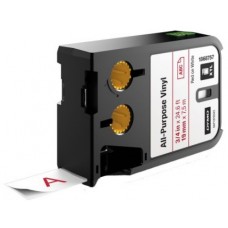 DYMO 1868757 XTL Çok Amaçlı Vinil Etiket 19mmx7m Beyaz/Kırmızı