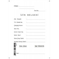 Dilman 030495 Günlük İzin Kağıdı 100'lü Otocopyli