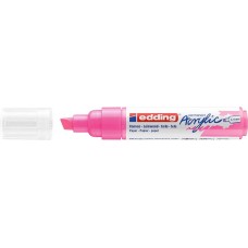 Edding 5000 Akrilik Kalın Kesik Uçlu ~5-10mm Markör Fosforlu Pembe