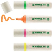 Edding 24-K499 EcoLine Asorti Renkler Fosforlu Kalemler ~1,5-3 mm Kesik Uç 4'Lü Set