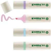 Edding 24-K499 EcoLine Pastel Renkler Fosforlu Kalemler ~1,5-3 mm Kesik Uç 4'Lü Set