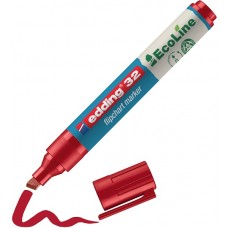 Edding 32-002 EcoLine Flipchart Kalemi ~1-5 mm Kesik Uçlu Kırmızı