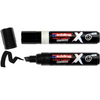 Edding 6900 X Markör Siyah - Beyaz Kesik Uçlu ~2-10 mm 2’Li Set