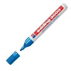 Edding 3000 Permanent Markör ~1,5-3 mm Yuvarlak Uçlu Kalem Açık Mavi