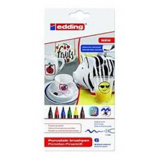Edding 4200 Porselen Kalemi ~1-4 mm Fırça Uçlu Standart Karışık Renkli 6'Lı Set