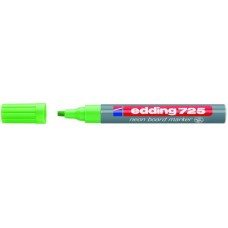 Edding 725 Beyaz Yazı Tahtası ~2-5 mm Kesik Uçlu Kalemi Fosforlu Yeşil