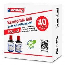 Edding BT30K2-002 Yedek Mürekkep 30 ml Kırmızı 2'Li Kutu 