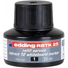 Edding RBTK25-01 Retract Yedek Mürekkep 25 ml Siyah