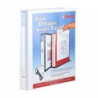 Esselte 465674 Beyaz 4 Halkalı D Mekanizmalı Klasör 70 mm A4