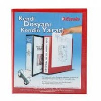 Esselte 465674 Kırmızı 4 Halkalı D Mekanizmalı Klasör 70 mm A4