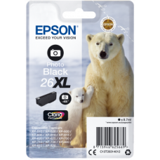 Epson T2631 Foto Siyah Orijinal Mürekkep Kartuş 8.7ML 26XL C13T26314012 Epson T2631 Foto Siyah Orijinal Mürekkep Kartuş 8.7ML 26XL C13T26314012