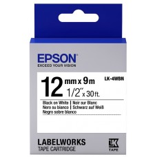 Epson LK-4WBN Orijinal Standart Etiket Kartuşu Siyah / Beyaz 12 mm (9 m) C53S654021