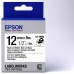 Epson LK-4WBQ Orijinal Ütülü Etiket Bandı Kartuşu Siyah / Beyaz 12 mm (5 m) C53S654024