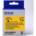 Epson LK-4YBA5 Orijinal Isıyla Daralan Makaron HST Etiket Kartuşu Siyah / Sarı Ç 5 mm (2,5 m) C53S654906