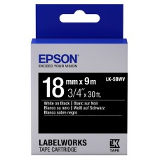 Epson LK-5BWV Orijinal Canlı Standart Etiket Kartuşu Siyah / Beyaz 18 mm (9 m) C53S655014