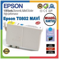 Epson T0802 Mavi MUADİL Mürekkep Kartuş 7.4ML C13T08024011 Epson T0802 Mavi MUADİL Mürekkep Kartuş 7.4ML C13T08024011