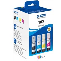 Epson 103 Orijinal Mürekkep Şişe Mavi / Kırmızı / Sarı / Siyah 4'Lü Multipack丨C13T00S64A Epson 103 Orijinal Mürekkep Şişe Mavi / Kırmızı / Sarı / Siyah 4'Lü Multipack丨C13T00S64A