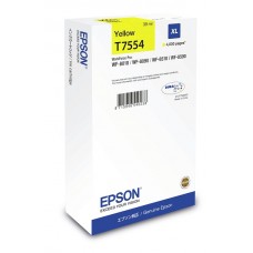 Epson C13T755440 Sarı Orijinal Mürekkep Kartuş XL 4000 Sayfa / T7554XL WF-C8010 / 8590 / 8510 / 8590
