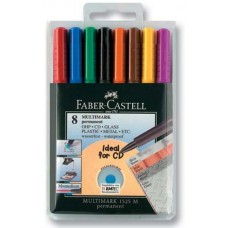 Faber-Castell 1525-09 M Multimark Permanent Kalemi 1.0 mm 8’Li Poşet