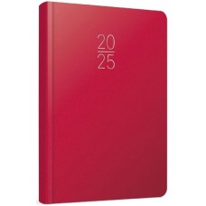 GIPTA (100-ECK) Bordo Ekonomik 14x20 Cilt Bezli Günlük Beyaz Ajanda 