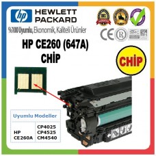 HP 647A CHİP Siyah (Toner kartuşu için) CE260A