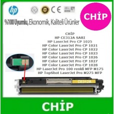 HP 126A Sarı CHİP (Toner Kartuşu için) CE312A