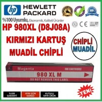 HP 980XL Kırmızı MUADİL Mürekkep Kartuşu (D8J08A)