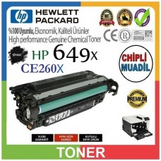 HP 649X Yüksek Kapasiteli Siyah MUADİL LaserJet Premium Toner Kartuşu CE260X
