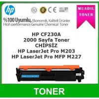 HP 30A Siyah Muadil LaserJet Toner Kartuşu CF230A CHİPSİZ